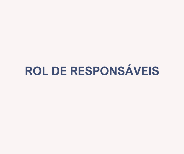 Rol de Responsáveis