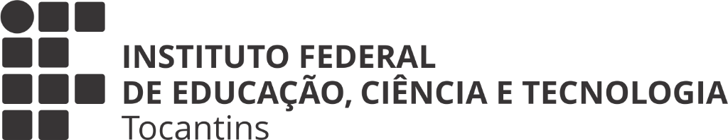 Logo horizontal preto c/ o nome completo do IFTO